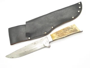 Vintage 1950s Seki Japan Bone Handle 9.75" Fixed Blade Hunting Knife - Picture 1 of 8