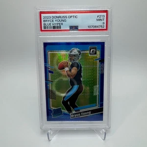 2023 Panini Donruss Optic Bryce Young Rated Rookie Blue Hyper #213 PSA 9 - Picture 1 of 4