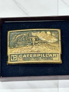 Vintage Caterpillar Belt Buckle - Cat Track Type Tractor Heavy Equipment - Picture 1 of 4
