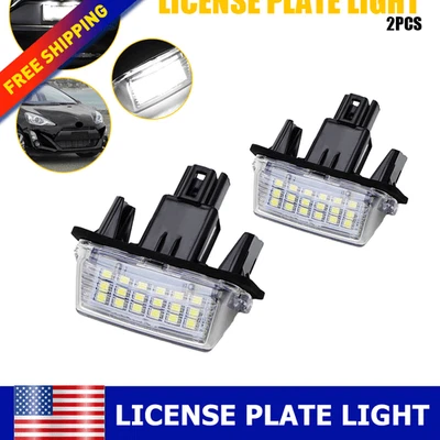 For 2012-2019 Toyota Prius C 2 PCS LED License Plate Light Lamp Car Parts - Image 1 of 4