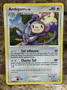 Pokemon Card - Ambipom Mysterious Treasures 3/123 HOLO Rare - LP - Picture 1 of 2