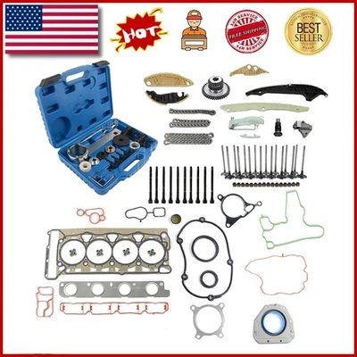 For Audi VW Head Gasket Set Timing Chain Tool Kit Valves TSI TFSI 2.0T 2008+ - Image 1 of 4