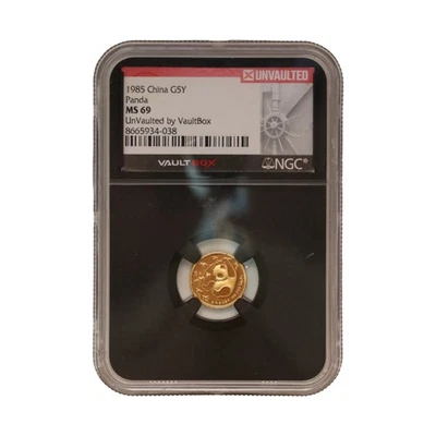 1985 CHINA 5 YUAN 1/20 OZ GOLD PANDA COIN NGC MS69 #6159 - Image 1 of 4