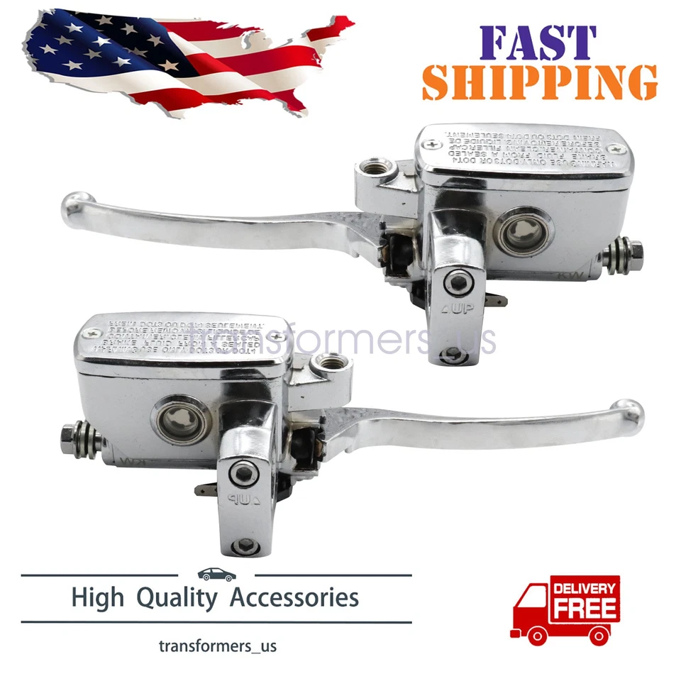 Palancas de embrague de cilindro maestro de freno cromadas para Suzuki Intruder 800 1400 1500 Foto 1 de 4