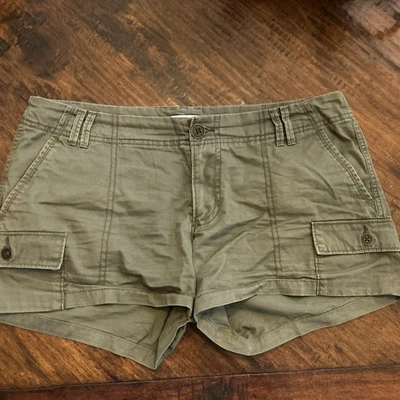 Antiguo corto informal de algodón con bolsillos con solapa de tiro medio verde marino talla 8 LN Foto 1 de 4