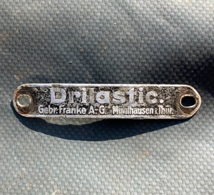 original Vorkrieg Drilastic Sattel Schild BMW R75 Zündapp KS Ardie NSU  [4069-2] - Picture 1 of 5