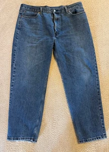 TWO PAIR FROM TEXAS!!  LEVI's 550 Jeans 42x30 . Light & Dark Blue - Picture 1 of 10