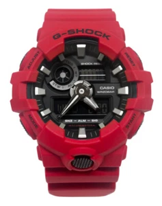 Casio GA700-4A G-Shock Negro Analógico Digital Dial Rojo Resina Banda Reloj Nuevo - Imagen 1 de 6
