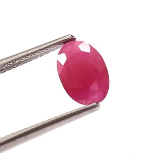 2.00 CT Johnson Mines Heated Natural CERTIFIED Ruby Oval Loose Gemstone Cut - Picture 1 of 5