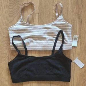 2 Old Navy Ribbed Bralettes Large NWT - Picture 1 of 4