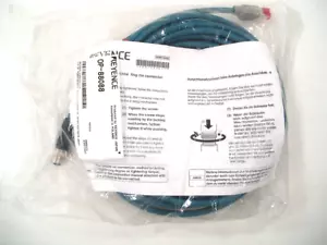 NEU Keyence OP-88088 Ethernet Kabel M12 4 Pin RJ45 10M - Bild 1 von 3