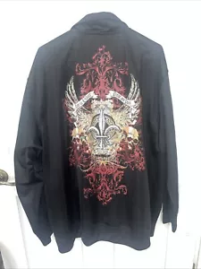 Suéter MMA Elite Premium Fight Gear Negro Cremallera Estampado Gráfico Talla XL RN 104511 DE COLECCIÓN - Imagen 1 de 8