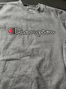 Champion Authentic Athleticwear grau/schwarz Rundhalsausschnitt Sweatshirt Herren Größe Medium - Bild 1 von 5
