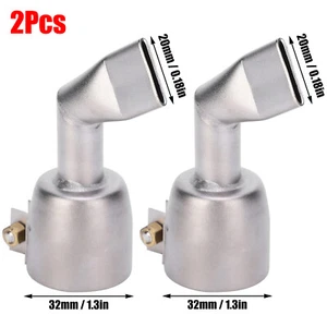 2 pezzi pistola ad aria calda 120 gradi ugelli per saldatura pistola termica per saldatura 20 mm ugello piatto - Foto 1 di 11