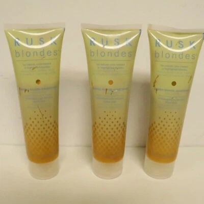 LOT of 3 RUSK BLONDES GOLDEN BLONDE CONDITIONER FULL SIZE 4.4 oz EACH  - Image 1 of 2