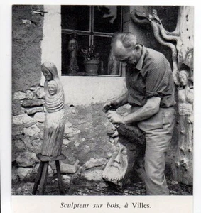 1968 -- SCULPTEUR SUR BOIS A VILLES AIN B965 - Picture 1 of 1