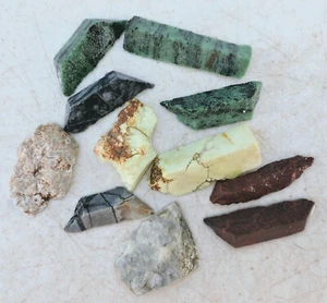 Large Lot Mixed Cab Rough w Angelite and Citron Chrysoprase and Picasso Marble - Picture 1 of 11
