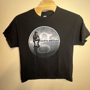 Garth Brooks World Tour 2014-2015 Shirt Mens XL Black Concert T-Shirt City List