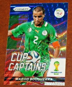 2014 Prizm World Cup Madjid Bougherra Cup Captains Blue White Red Wave BWR - Picture 1 of 2