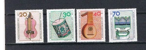 Berlin Michel Number 459 - 462 Mint Welfare Musical Instruments - Picture 1 of 1