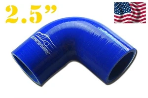 4PLY Silicone 90 Degree Elbow intercooler Joiner Turbo Hose 64mm 2.5" 2 1/2" BL - Picture 1 of 7
