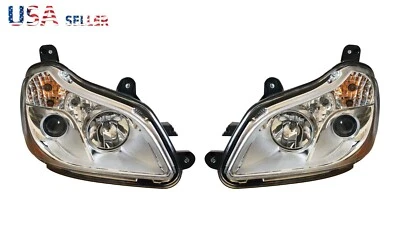 Pair Left and Right Side Halogen Headlight Head Lamp for 13-22 Kenworth T680 - Image 1 of 4