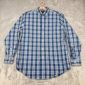 C.C. Filson Shirt Men M Blue Plaid Button Long Sleeve Pocket 100% Cotton - Picture 1 of 11