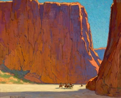 Sunset in Canyon de Chelly – Southwest Landscape Art Print by Edgar Payne - Image 1 of 2