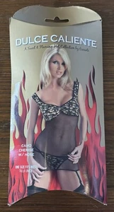 Dulce Caliente By ESCANTE Netting Camo Chemise, G-String & Hose OSFM 90-160 lbs - Picture 1 of 4