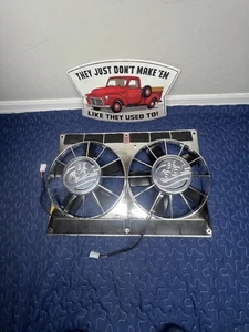 Elektrischer Abzieher Lüfter verchromt hohes Drehmoment Dual Be Cool Kühler - Bild 1 von 7