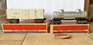 LIONEL POSGUERRA DOBLE CÚPULA GOLFO TANQUE COCHE #6465, Y COCHE REFRIGERADOR # 6472 WOB - Imagen 1 de 14