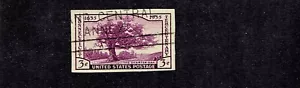 1936 U.S. TIPEX Souvenir Sheet 3c Charter Oak IMPERF Sc#778a Postally Used^ - Picture 1 of 1
