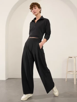 Athleta Brooklyn Heights High Rise Pleated Wide Leg Pant Black NWT $109 6 Petite - Image 1 of 4