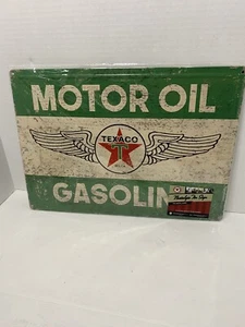 Texaco Motor Oil & Gas Gasoline Wings Tin Metal Sign - Picture 1 of 1