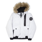 SMOG Northwest Outfitting Mens Parka Coat White Hooded S