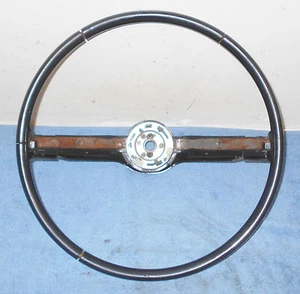 1968 1969 Ford Mustang Boss Grande Torino Cougar Xr7 ORIG BLACK STEERING WHEEL - Picture 1 of 10