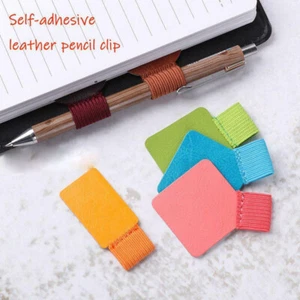 Selbstklebende Bleistift Elastisch Schleife Leder Stift Clips Halter ≌ - Bild 1 von 55