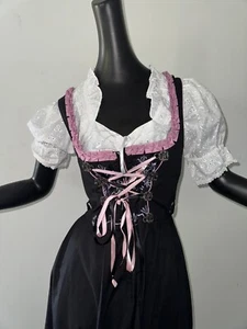 Nuevo SEXY Vestido Dirndl Alemán Oktoberfest XS Púrpura Negro St Paulie Niña ESCÁNDALO - Imagen 1 de 7