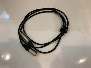 Switchcraft XLR Male to Female 3 Pin Microphone 6' Long Black Cable - Picture 1 of 2