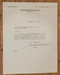 Letterhead 1926 Oregon Baker Public Schools - Picture 1 of 1