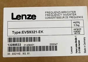 EVS9321-EK New Versiegelt Lenze Servo Inverter EVS9321-EK - Picture 1 of 4