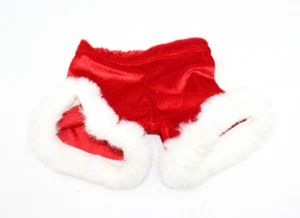 Pantalones de repuesto Build A Bear Clothing Mr & Mrs Santa Claus terciopelo rojo piel sintética - Imagen 1 de 4