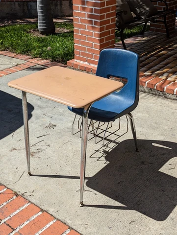 Vintage Melsur School Desk Chair Cover