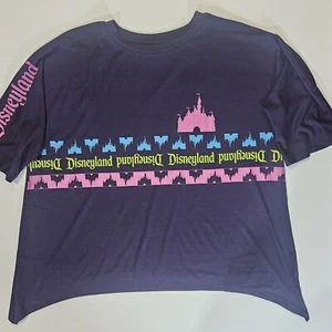 Camiseta Disneyland Mujer Grande Recortada Púrpura Rosa Edición Limitada Parques Disney - Imagen 1 de 7