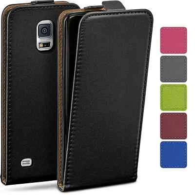 Hülle für Samsung Galaxy S5 Mini Flip Case Klapp Handy Tasche Etui Schutzhülle - Bild 1 von 4