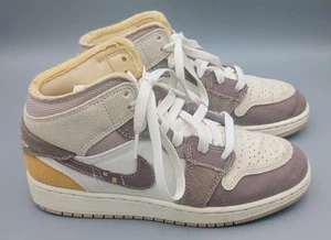 Nike Air Jordan 1 Mid Craft Taupe Haze Gold GS Youth DZ4466-102 Size 4Y (5.5 W) - Picture 1 of 12