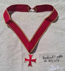 Order of Knights Beneficent of the Holy City, collar & jewel : Masonic - Foto 1 di 2