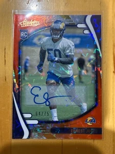 2021 Panini Absolute Earnest Jones RC Autograph #75 NFL Orange Mosaic LA Rams - Picture 1 of 2