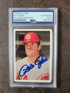 Topps Baseball Pete Rose #15 - PSA/DNA Autographed - Cincinnati Reds - Picture 1 of 4
