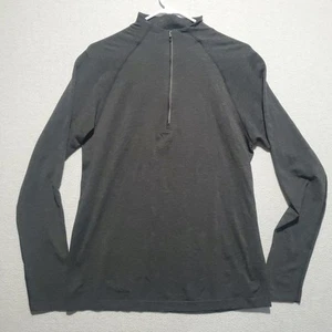 Lululemon Shirt Herren Large grau Metal Vent Half Zip Pullover Stretch Training - Bild 1 von 8